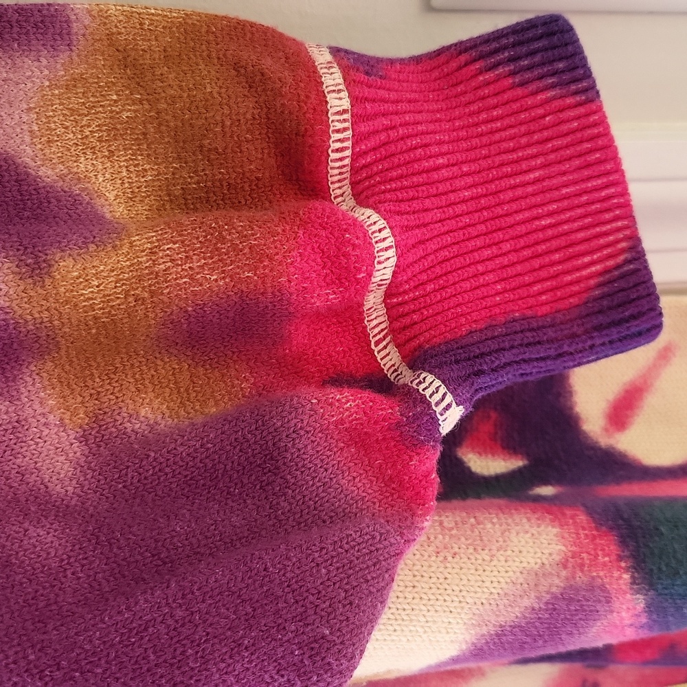 Natural Life Multicolor Tie-Dye Sweater Size L/XL 100% Cotton - Picture 4 of 5